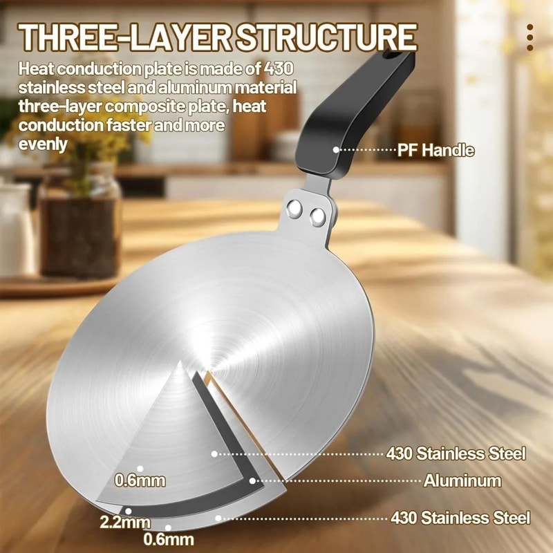 Universal Heat Diffuser Induction Cooktop Adapter Plate For Gas Electric Stoves 0