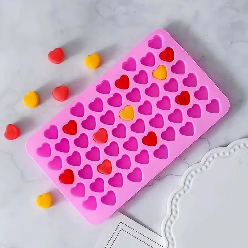 Premium 7Piece Silicone Candy Molds Gummy Molds Set With Droppers Reusable FoodGrade Baking Trays 3