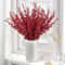Red Eucalyptus Faux Stems Lifelike Decorative Branches For Home Event Holiday Floral Designs 1