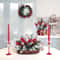 Festive Evergreen Holly Pine Berry Holiday Table Decor Set Of 2 Artificial Christmas Greenery Pic 3