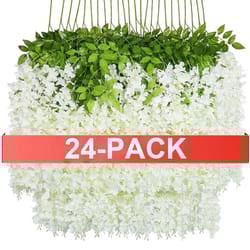 luxe cascading artificial wisteria hanging garland – elegant fake vines for weddings, home & event decor