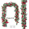Premium Christmas Red Berry Holly Garland Lifelike Holiday Decor For Mantels Tables Doorways 0