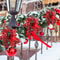 Festive Elegance 12Piece Artificial Poinsettia Christmas Flower Set Glitter ClipOn Ornaments For T 1