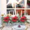 Festive Elegance 12Piece Artificial Poinsettia Christmas Flower Set Glitter ClipOn Ornaments For T 5