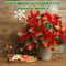 Festive Poinsettia Glitter Flower Bouquet Premium Artificial Christmas Flowers For Holiday Home T 2