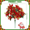 Festive Poinsettia Glitter Flower Bouquet Premium Artificial Christmas Flowers For Holiday Home T 1