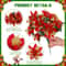 Festive Poinsettia Glitter Flower Bouquet Premium Artificial Christmas Flowers For Holiday Home T 5