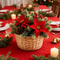 Festive Poinsettia Pine Holiday Floral Decor Set Premium Table Centerpiece For Christmas Parties 1