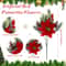 Festive Poinsettia Pine Holiday Floral Decor Set Premium Table Centerpiece For Christmas Parties 2