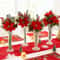 Festive Poinsettia Pine Holiday Floral Decor Set Premium Table Centerpiece For Christmas Parties 4
