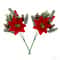 Festive Poinsettia Pine Holiday Floral Decor Set Premium Table Centerpiece For Christmas Parties 6
