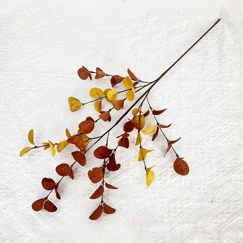 Autumn Eucalyptus Artificial Branch Set Realistic Fall Home Decor Stems For Tables Walls 6
