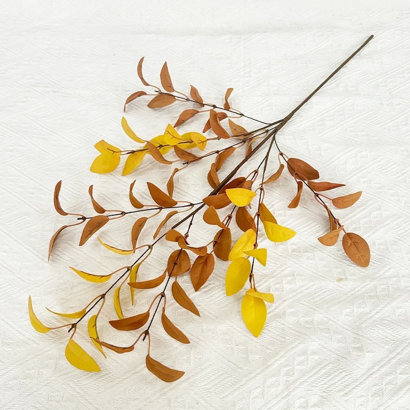 Autumn Eucalyptus Artificial Branch Set Realistic Fall Home Decor Stems For Tables Walls 7