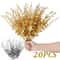 Gold Silver Eucalyptus Design Stems 20Piece Metallic Faux Branch Set For Weddings Holidays Home 0