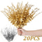 Gold Silver Eucalyptus Design Stems 20Piece Metallic Faux Branch Set For Weddings Holidays Home 0