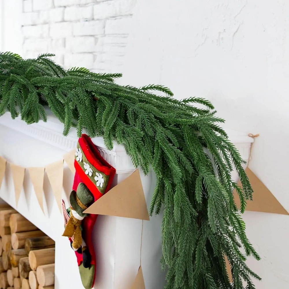 Premium Faux Cedar Christmas Garland For Mantels Staircases Holiday Displays 4