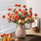 Elegant Faux Pompon Mum Stems Realistic Autumn Chrysanthemum Ball Flowers For Bouquets Home Decor 0