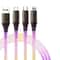 UltraCharge 6A Fast Charging 3 In 1 Charging Cable With RGB Light Universal MultiDevice Sync Powe 5