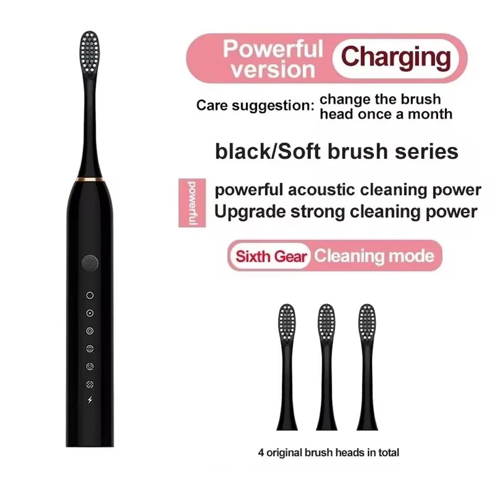 Advanced Ultrasonic Electric Toothbrush With SixMode Cleaning Soft Bristle Care 8