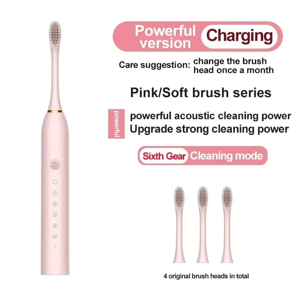 Advanced Ultrasonic Electric Toothbrush With SixMode Cleaning Soft Bristle Care 6