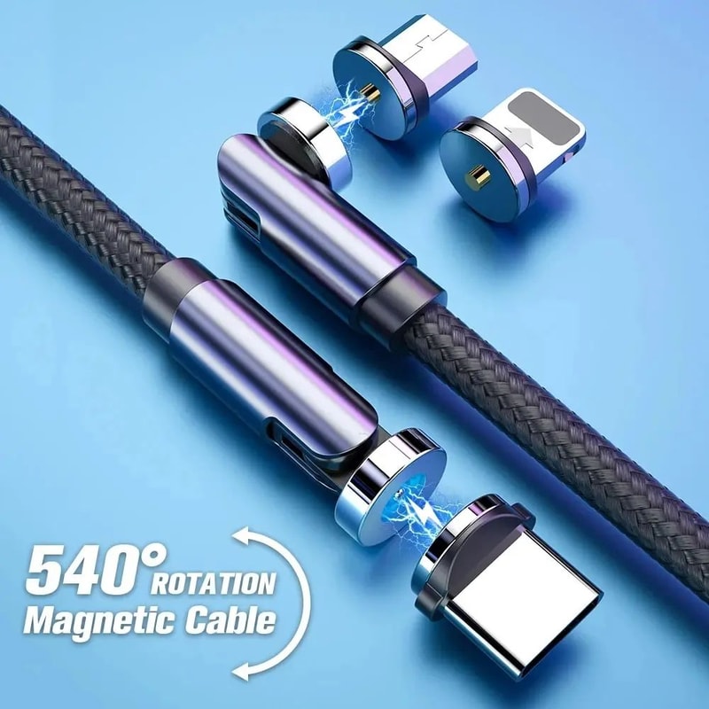 540 Magnetic FastCharge 3in1 Rotating Data Cable 0