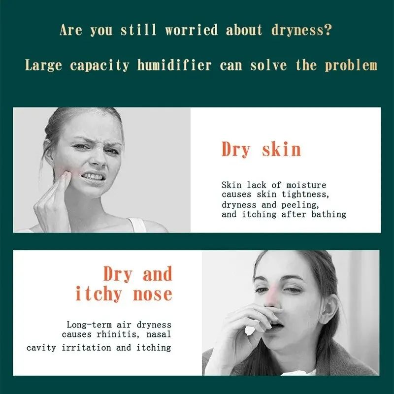 Large Capacity USB Humidifier 2L Silent Dual Spray Air Purifier For Bedroom Office 5