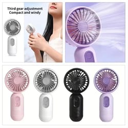 mini handheld usb rechargeable fan with 3-speed strong wind for travel, desk & outdoor use