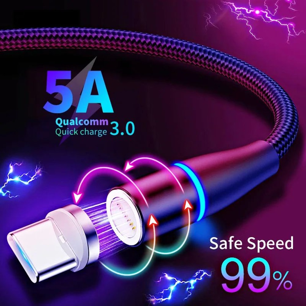 3in1 Magnetic Fast Charging Cable For Android TypeC Devices 3