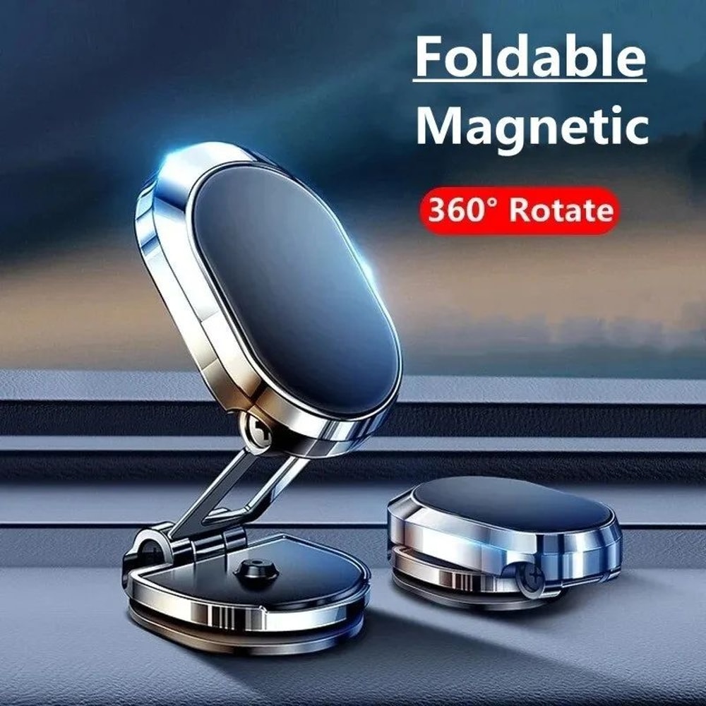 Magnetic Car Phone Mount Dashboard Holder With Rotating Folding Design 4