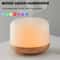 Mini Wood Grain Aroma Diffuser Essential Oil Humidifier With Colorful Night Light 500ml USB Mist 0