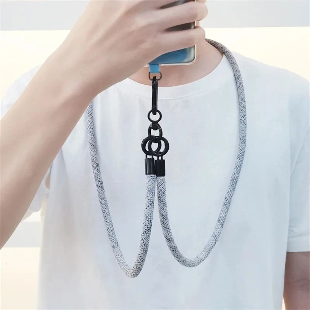 Universal AntiLoss Phone Lanyard Strap Woven Crossbody Mobile Hanging Rope With Detachable Back Cl 1