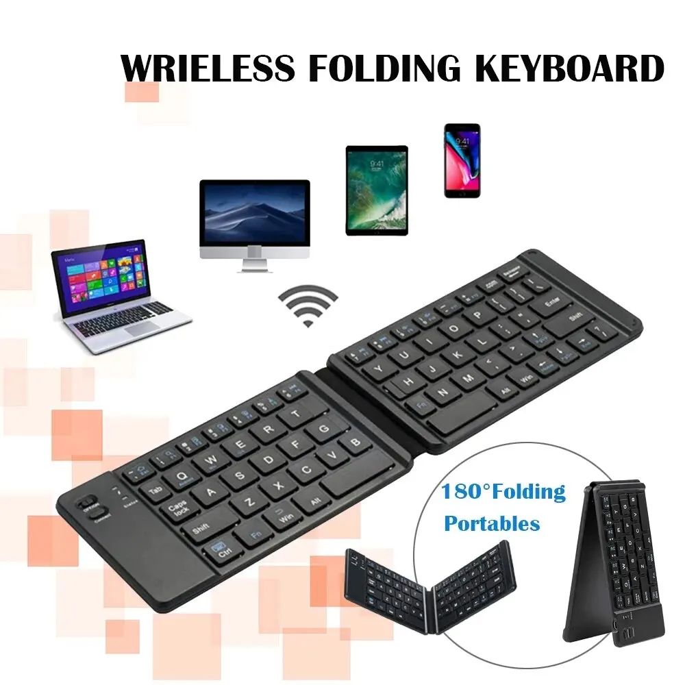 TriFold Pro Bluetooth Keyboard For IPad Tablet Phone 0