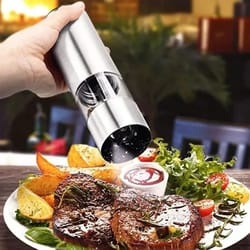 premium electric pepper grinder & adjustable salt mill – stainless steel automatic spice grinder