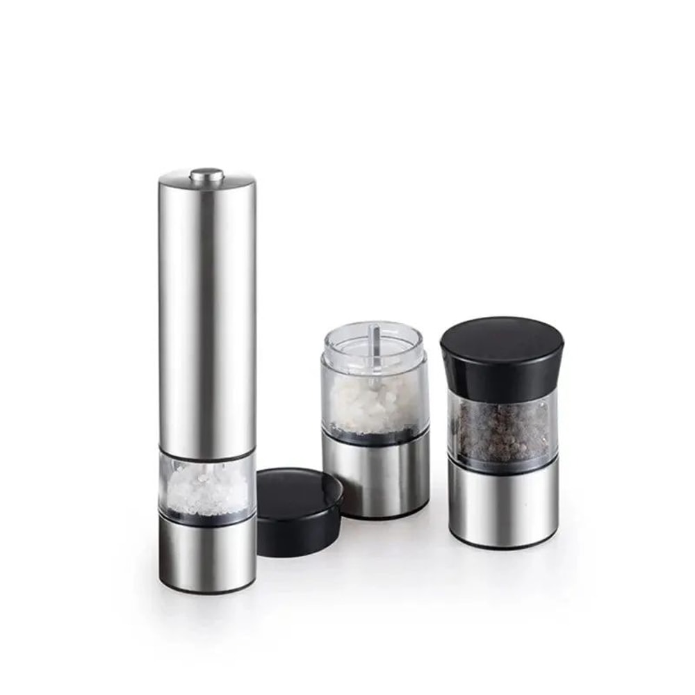 Premium Electric Pepper Grinder Adjustable Salt Mill Stainless Steel Automatic Spice Grinder 5