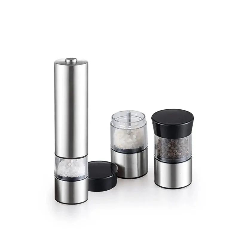 Premium Electric Pepper Grinder Adjustable Salt Mill Stainless Steel Automatic Spice Grinder 5