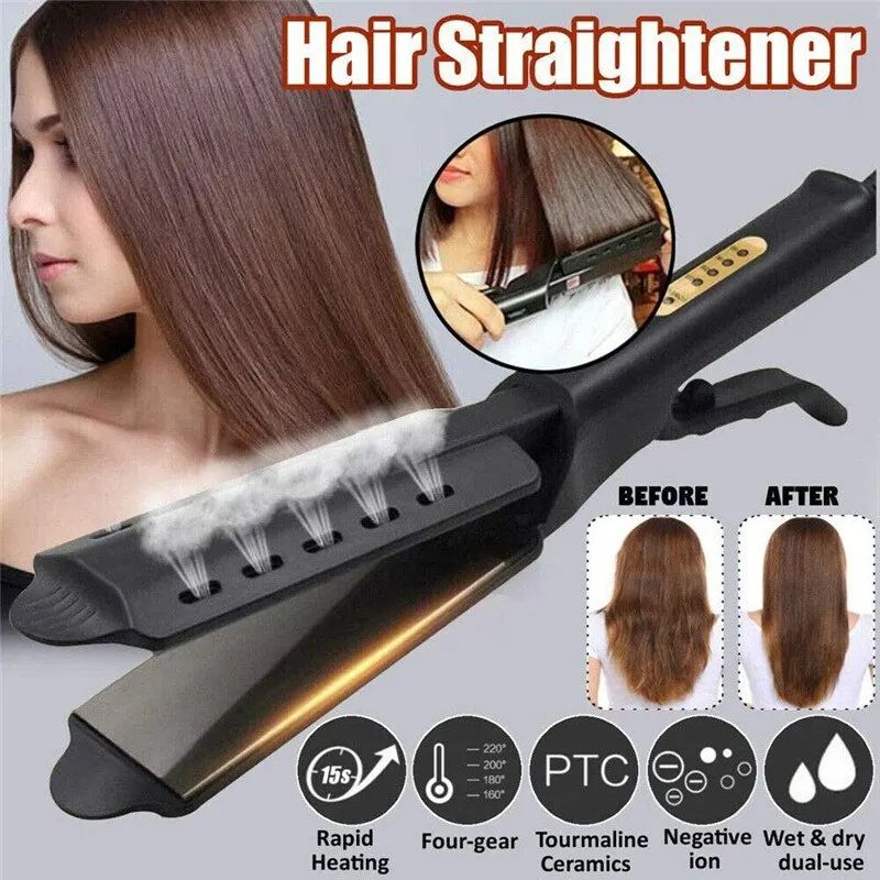 DualUse Mini Hair Straightener Curler With Constant Temperature Control 3