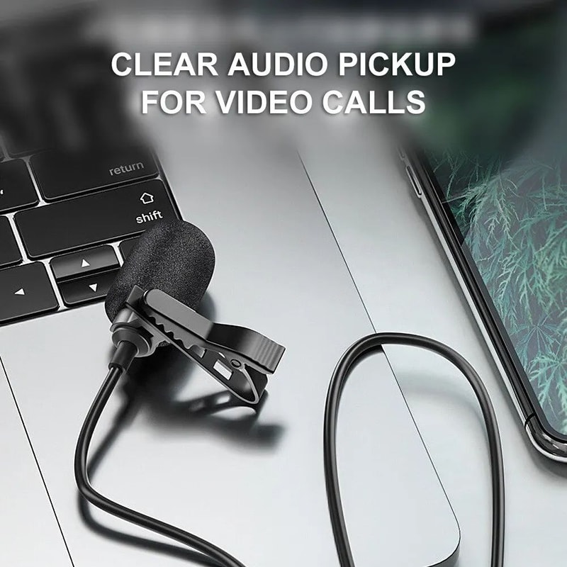 USBC ClipOn Lavalier Microphone With Noise Reduction For Recording Live Streaming 1