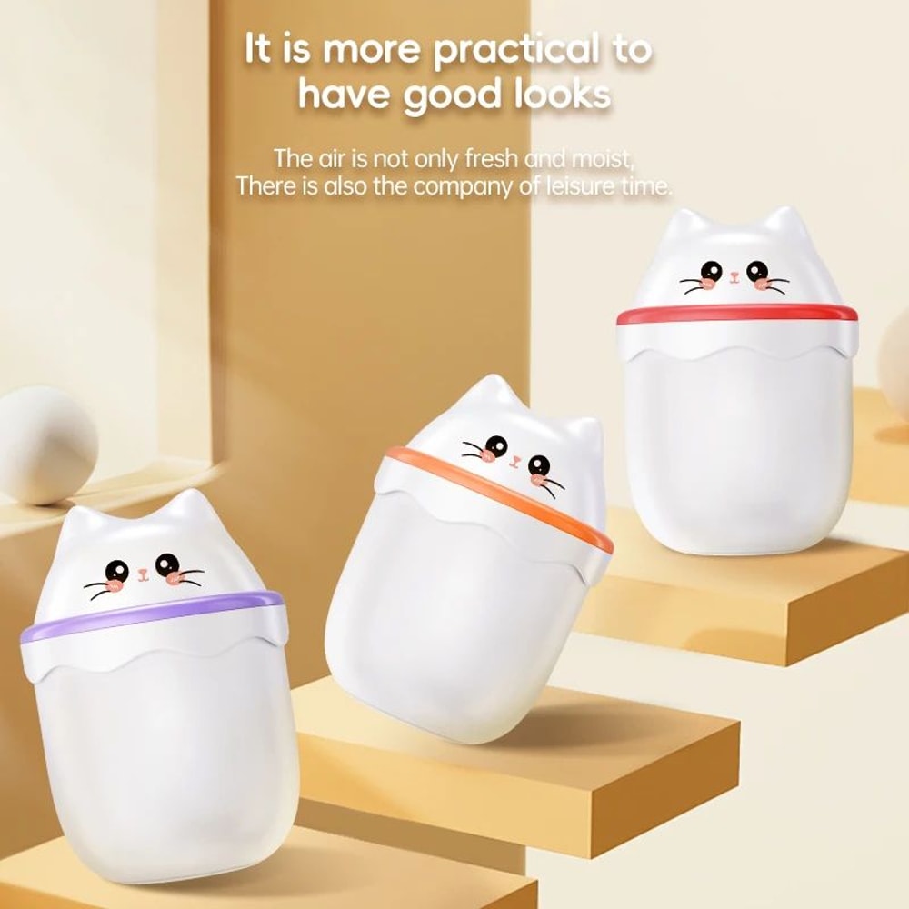 Cute Pet Mini Humidifier With Night Light For Desktop And Travel 5