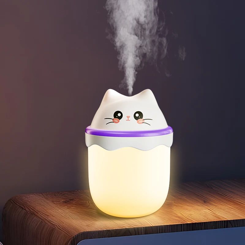 Cute Pet Mini Humidifier With Night Light For Desktop And Travel 8