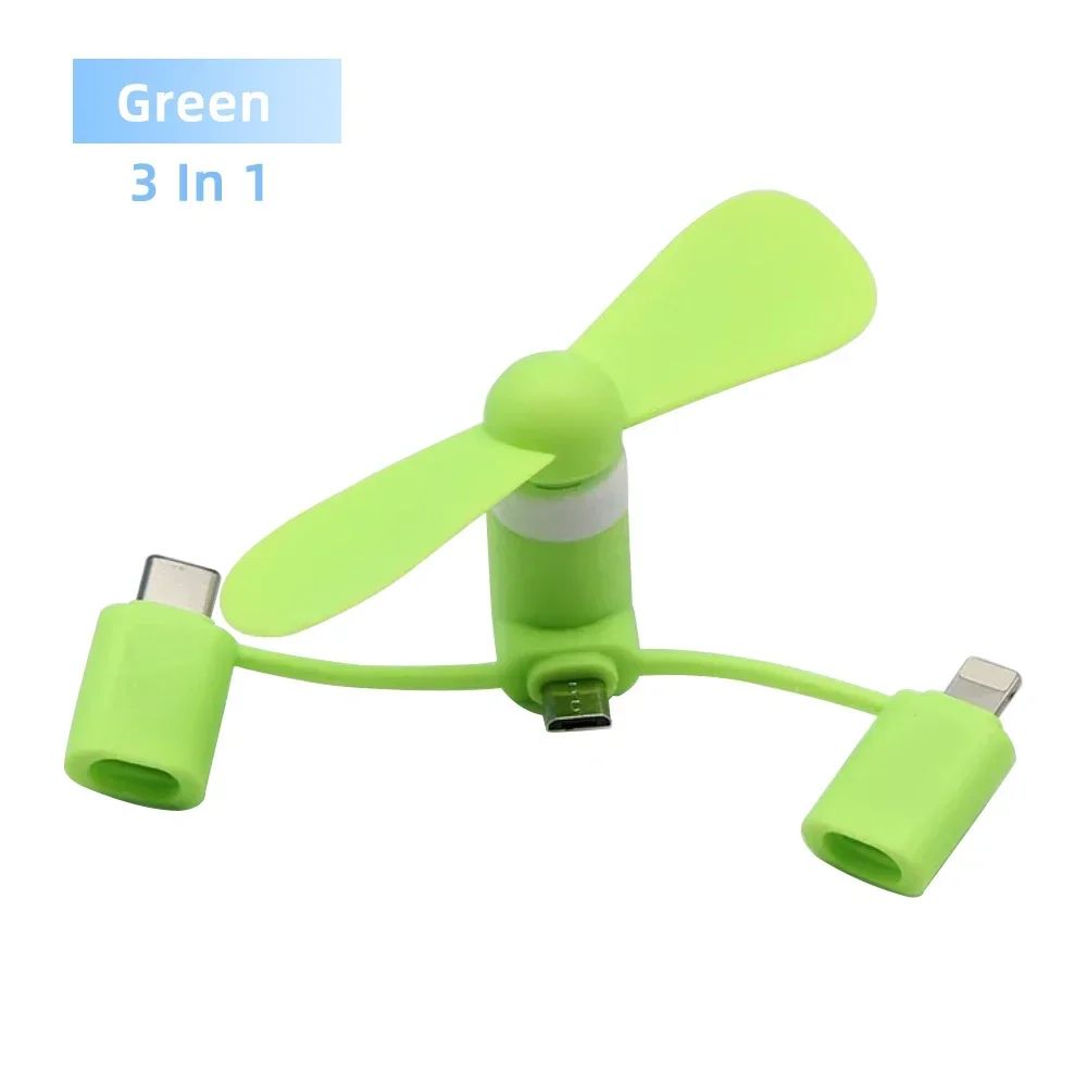 3in1 USB Mini Cooling Fan For Phones Laptops Power Banks 11