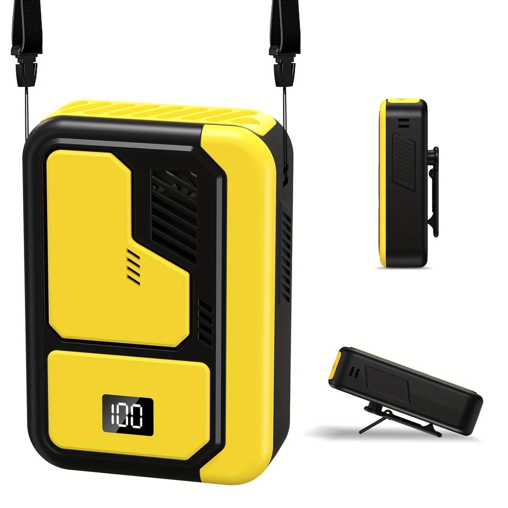 2025 Portable Neck Waist Fan With LED Display Rechargeable HandsFree Cooling For Outdoor Use 6