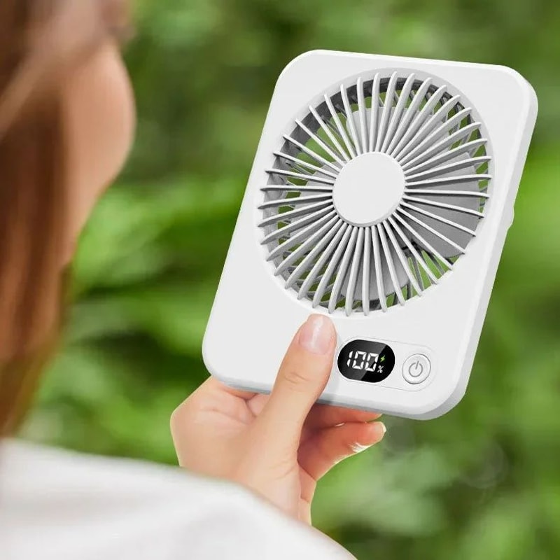 USBC 5Speed Desktop Mini Fan With LED Display Quiet Portable Air Circulator For Office Home Trave 3