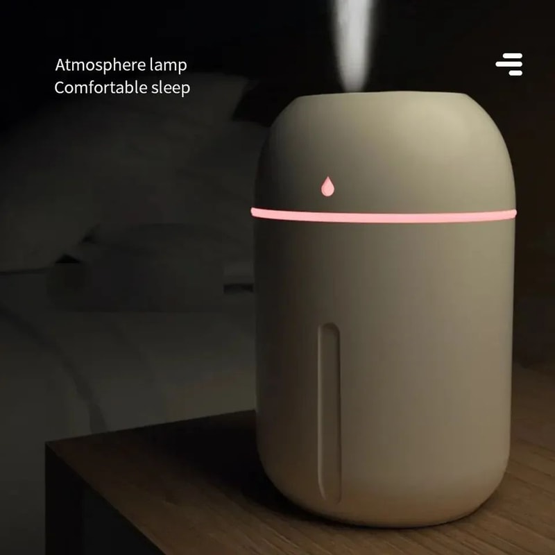 USB Portable Cool Mist Air Humidifier Mini Aroma Diffuser For Car Home Office With LED Lights 3