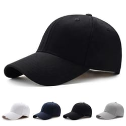 everyday classic black cotton baseball cap for men & women