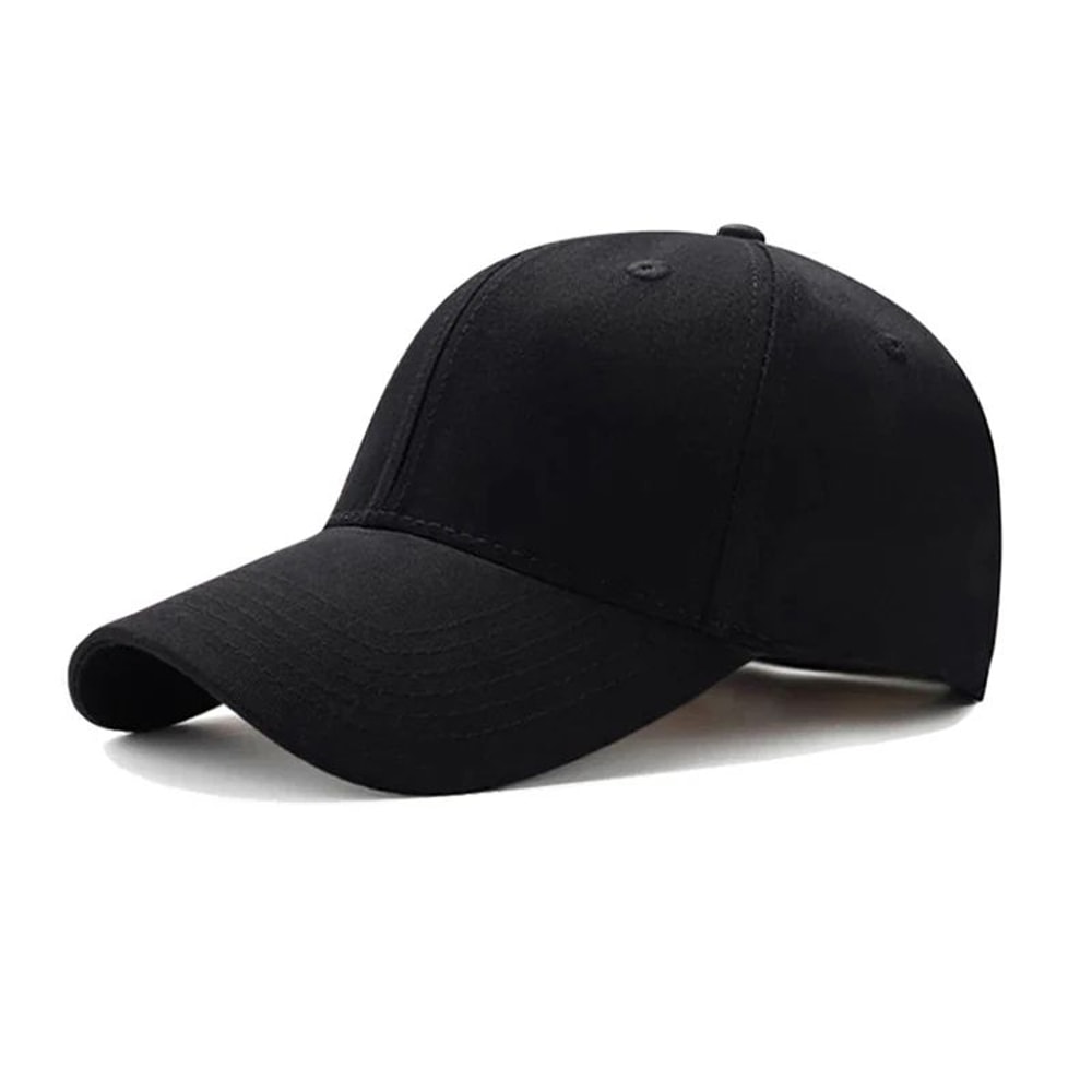 Everyday Classic Black Cotton Baseball Cap For Men Women 6