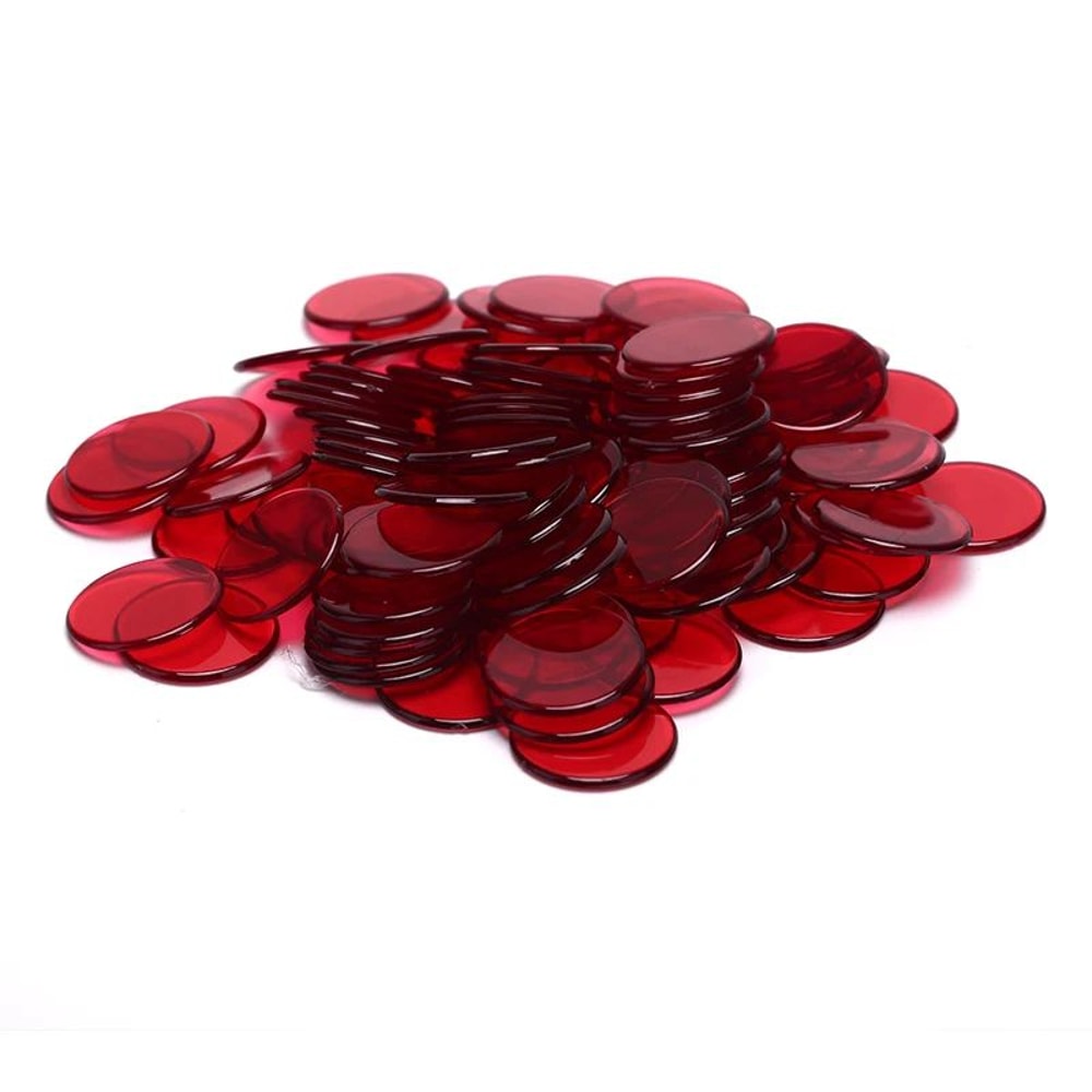 100Piece Poker Chips Set 19mm Bingo Game Counting Chips For Cards Math And Board Games 8