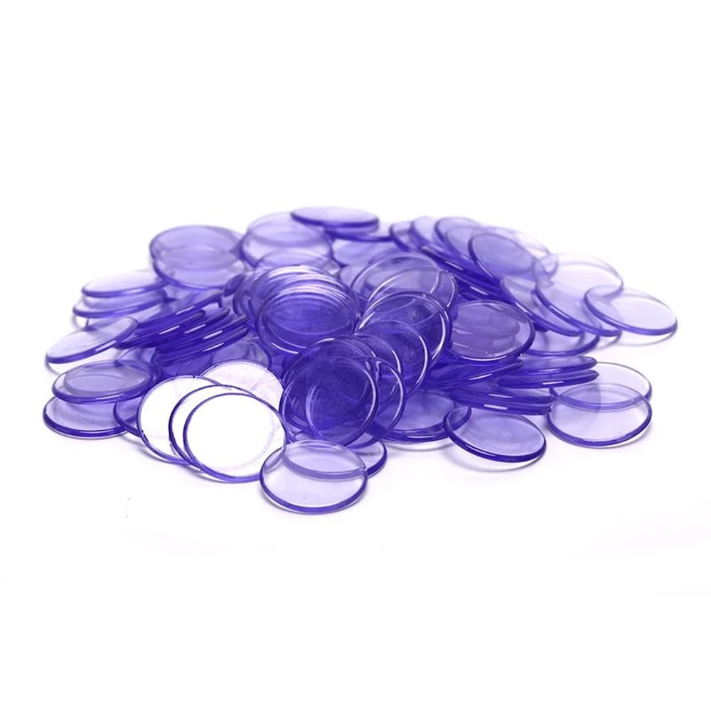 100Piece Poker Chips Set 19mm Bingo Game Counting Chips For Cards Math And Board Games 6