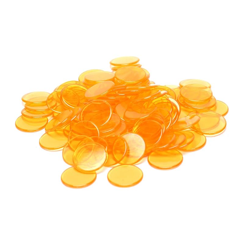 100Piece Poker Chips Set 19mm Bingo Game Counting Chips For Cards Math And Board Games 11