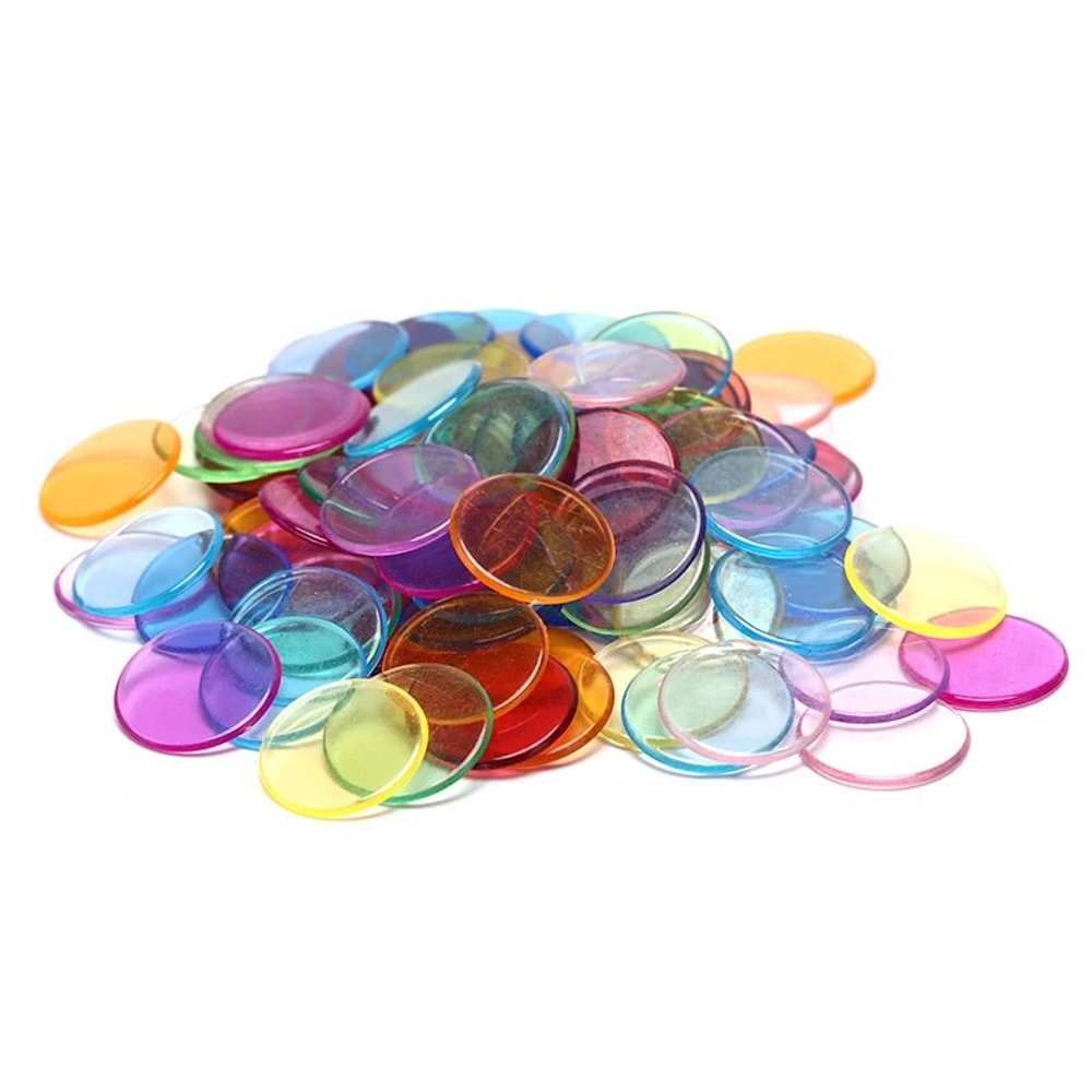 100Piece Poker Chips Set 19mm Bingo Game Counting Chips For Cards Math And Board Games 13