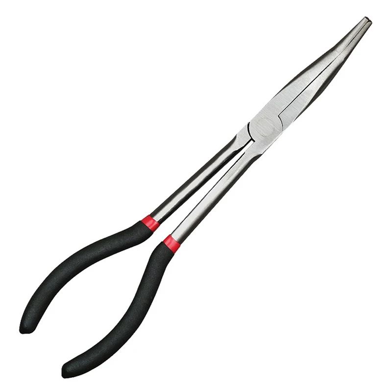 PrecisionGrip Carbon Steel NeedleNose Fishing Pliers Long Handle NonSlip Gripper Tool 7